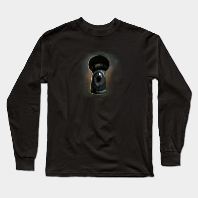 Creature through the keyhole Long Sleeve T-Shirt by madmonkey